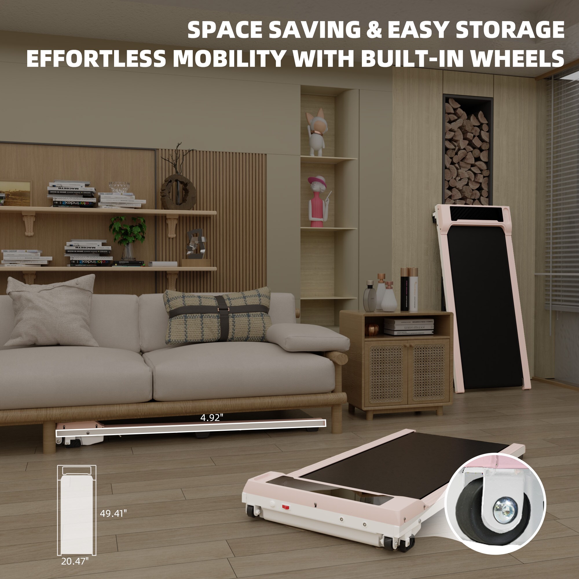 Walking Pad Under Desk Treadmill,Portable Small Treadmills For Home And Office,Super Quiet Motorized Walking Jogging Running Machine With Remote Control_voghion.com